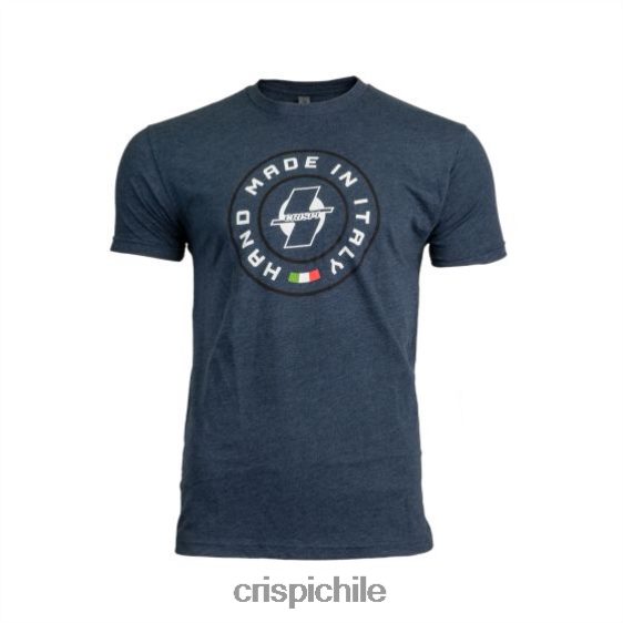 etiqueta engomada de la camisa Crispi azul marino de medianoche VPL4R450 vestir