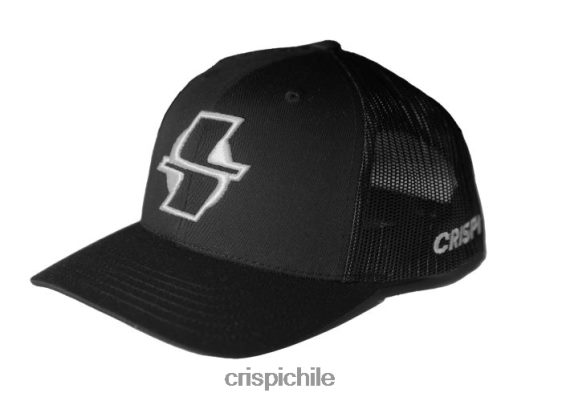 sombrero-negro Crispi logotipo blanco/negro VPL4R438 vestir